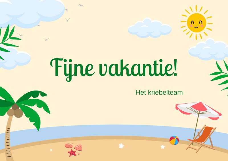Fijne zomervakantie!