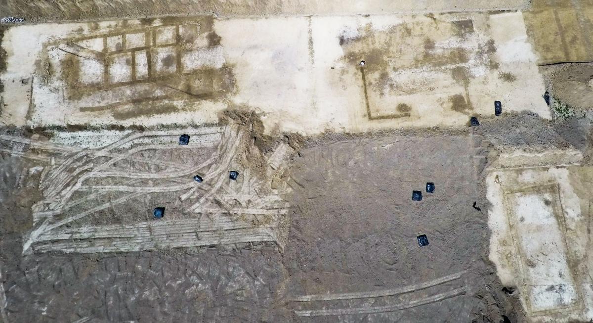 Luchtfoto opgraving Wolsemveld