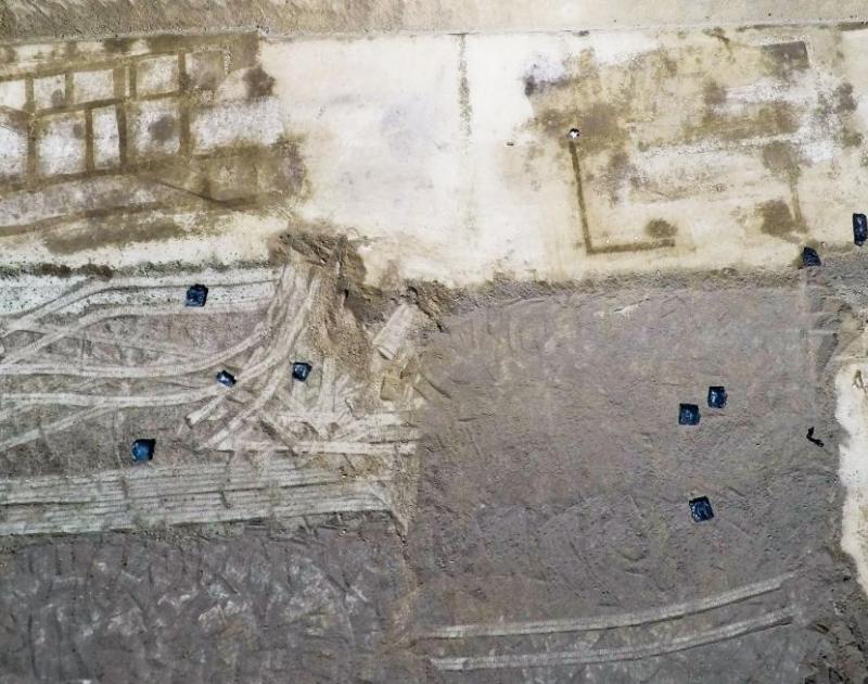 Luchtfoto opgraving Wolsemveld