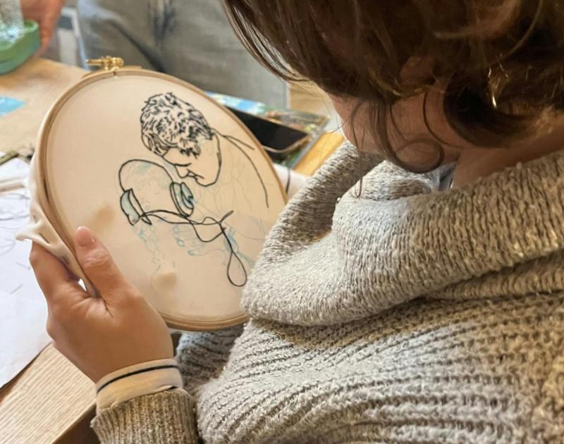 Lijntekeningen borduren © mai.zoku