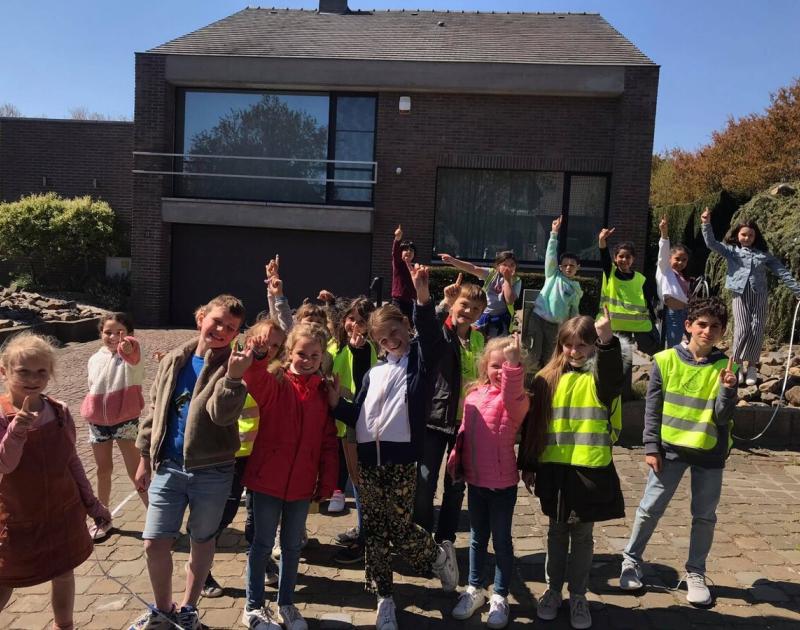 Rekenles- een kilometer meten en wandelen