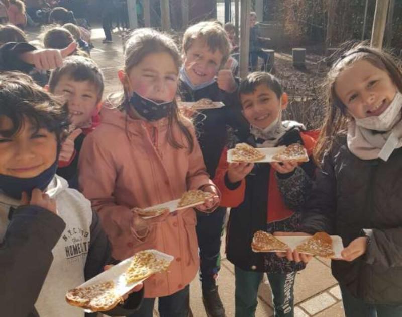 Een lekkere traktatie van het oudercomité! Mmm... dankjewel!