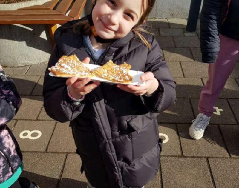 Een lekkere traktatie van het oudercomité! Mmm... dankjewel!